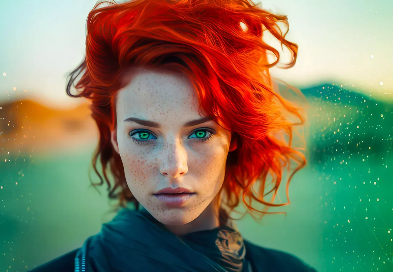 Frau mit roten Haaren